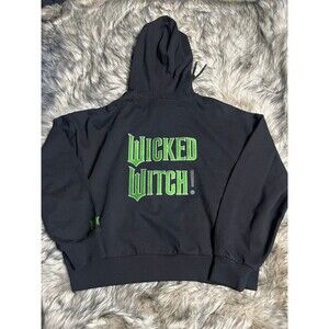 Wicked x Forever 21 Black Hoodie Embroidered Wicked Witch Size L